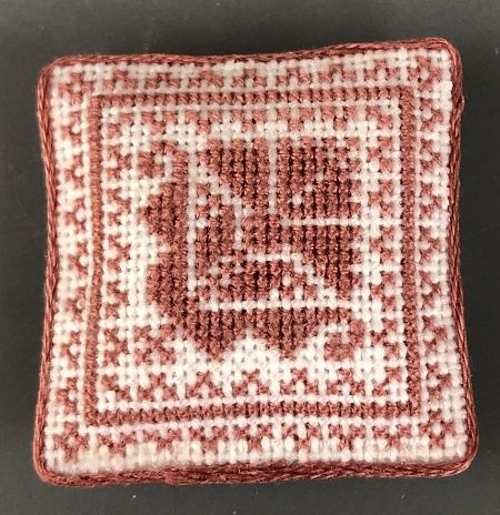 Cross-Stitch Rose Pillow by Pat Wakefield pw0003