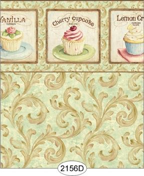 cup cake wallpaper WAL2156D