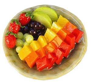 Cut Fruit on Plate bdf012