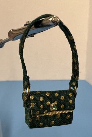 Dark Green Handbag with Gold Accents JG0037
