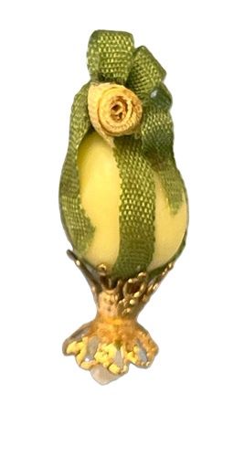 Decorated Egg with Silk Ribbon and Rose on Stand mc031729