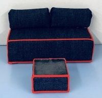 Daybed with Bolsters and Side Table MC04509