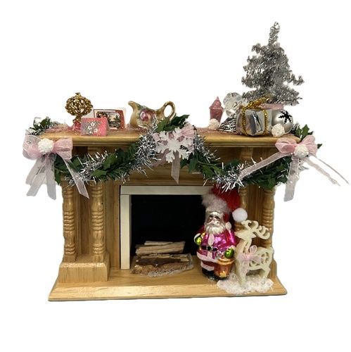 Decorated Christmas Fireplace mc01077