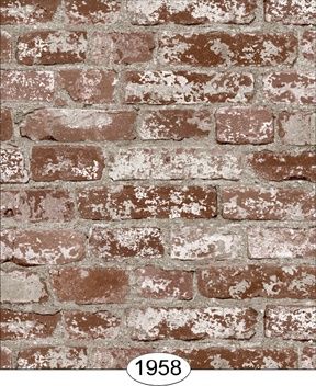 Distressed Brick - Red - 1958 wal1958