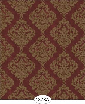 English Damask - Burgundy WAL1378A