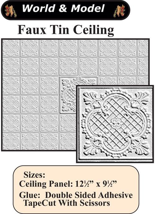 Faux Tin/Wood Ceiling Panel (1 pc) WM34946