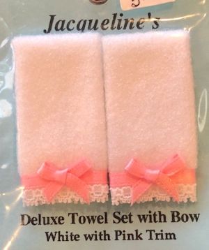 Deluxe Towel Set with Pink Bow jaq5375