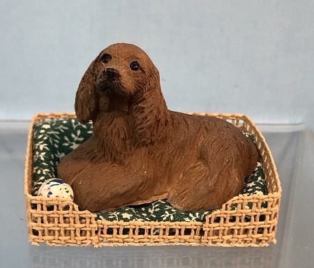 Dog in Bed with Bone 2 mc00807