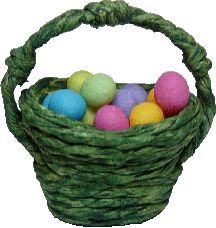 Easter Eggs in a Green Basket bdh093