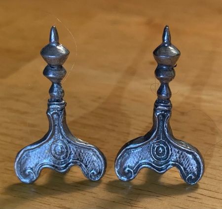English Pewter Andirons 220107L