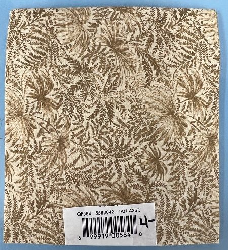 Fat Quarter with beige and brown design fabric112