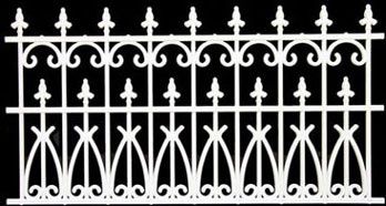 Fence 3-1/2 In White Ornate Plastic, 2Pc NWC200