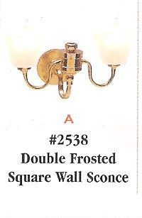 Double Frosted Square Wall Sconce HW2538