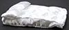 Double Mattress with Pillows, White Fabric cla99501