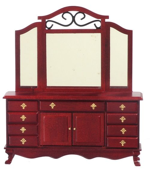 Dresser w/Mirror - Mahogany T3485