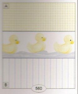 Duck Wallpaper with Blue Stripe wal559b