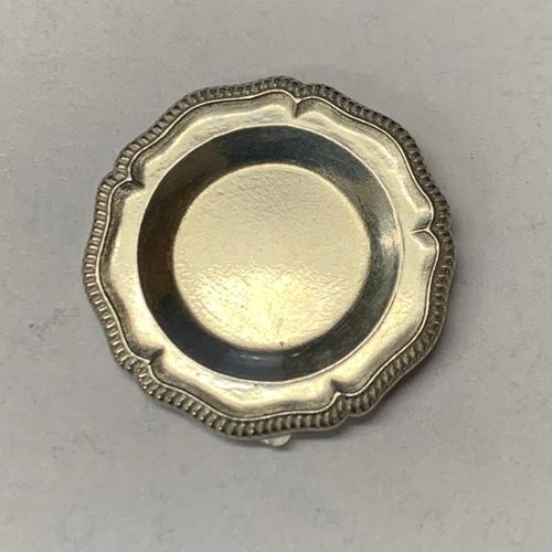 Faux Silver Plate with Beaded Edge cn2020a