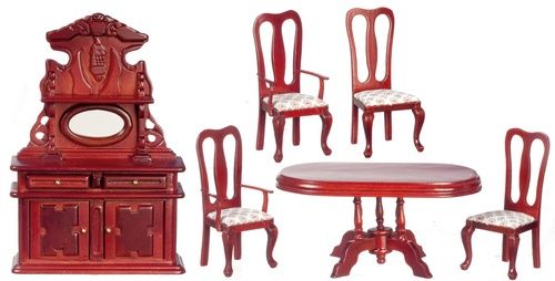 Dining Room Set - 6 Pieces - Mahogany t3347