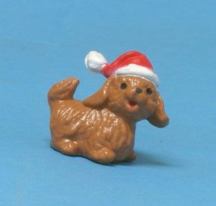 Dog In Santa'S Hat, 5/8 Inch H carm1476