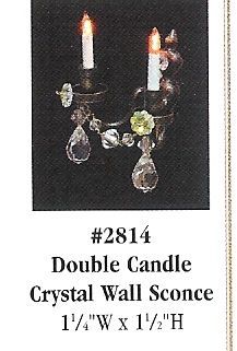 Double Candle Crystal Wall Sconce HW2814