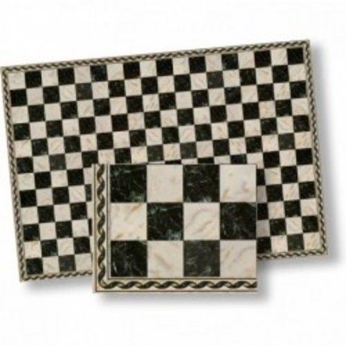 Faux Marble Tile/Black and White wm34733