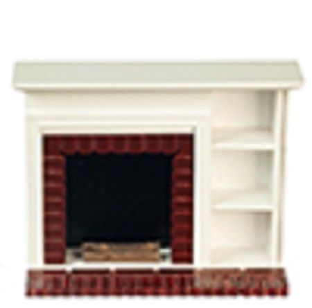 Fireplace with Shelves, White AZT5519