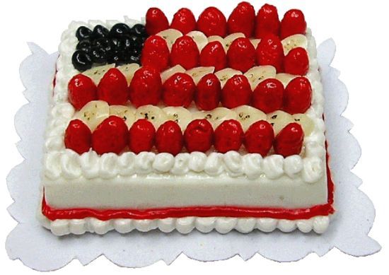 Flag Cake with Fruit bdK2304