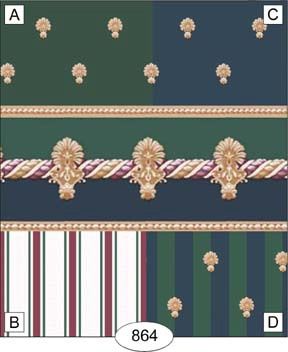 Fleur de Lis - Navy WAL0864