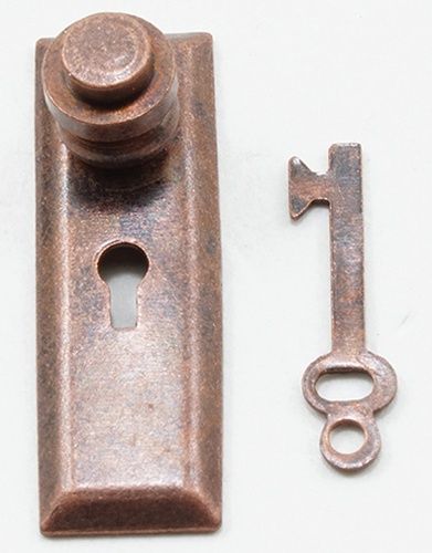CLA05526 Door Knob with Keyplate, Rubbed Bronze cla05526