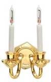 Double-Candle Wall Sconce with Bi-Pin Bulbs HW2526