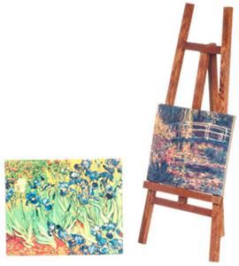 Easel with 2 Canvas Paintings g7924