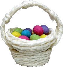 Easter Eggs in a White Basket bdh094