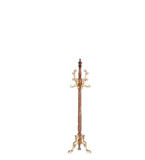 Figurehead Coat Rack - Wood and Gold 10000084-1