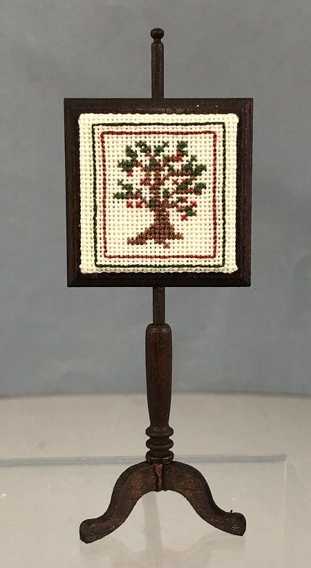 Fire Screen with Cross Stitched Tree mc01574