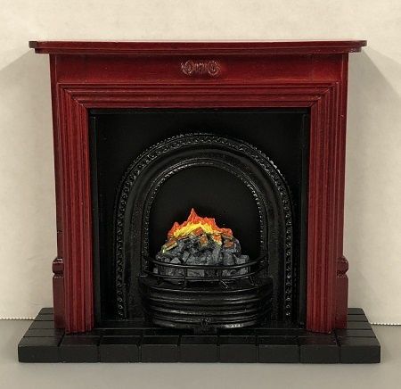 Fireplace in Mahogany with Fire Insert mc03165