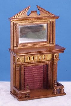 Fireplace with Mirror azd0525