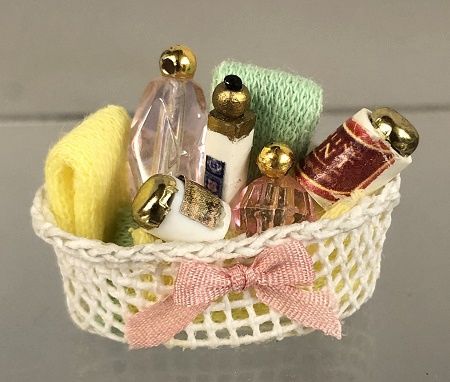 Filled Basket of Towels Shampoo etc mc02117
