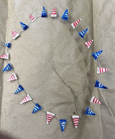 Flag Garland in 1" to 12" scale flags