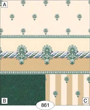 Fleur de Lis - Green WAL0861