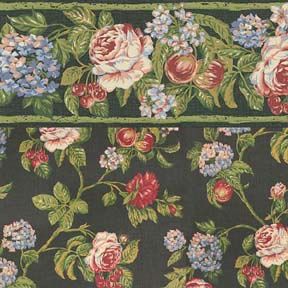 Floral Bounty Black - Floral WAL0768A
