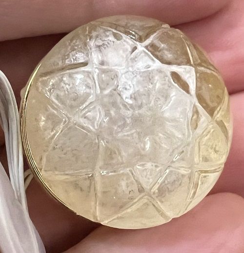 Flush Mounted Ceiling Brass and Glass Fixture MC030757
