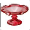 Fluted Pink Pedestal Glass Platter bdhb234