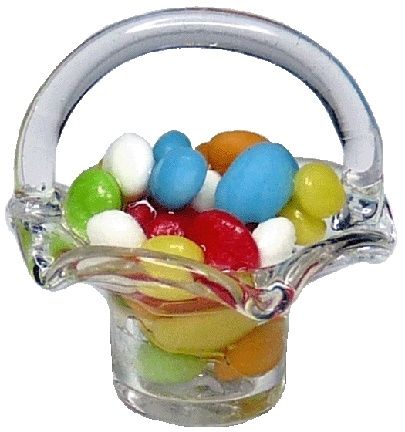 Glass Basket with Easter Eggs bdf350