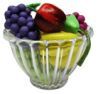 Glass Bowl Filled with Fruit bdf1030
