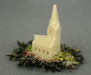 Glazed Porcelain Church Centerpiece #2 Rene5.30.13b