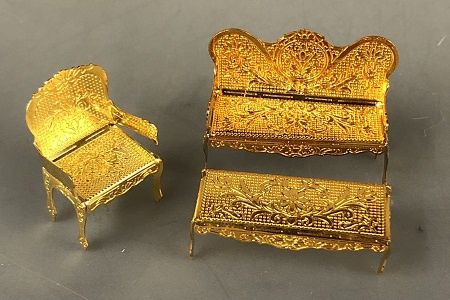 Gold Metal Garden Furniture 3 pc Set MC8027