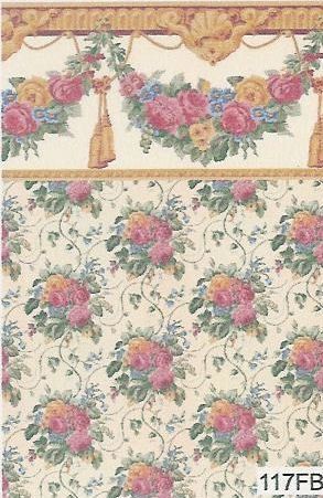 Gold Roses and Tassels 117FB wal117fb