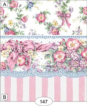 Flowers and Bows - Pink - 147 wal147