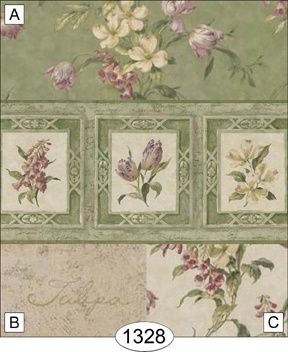 Flowers in Frames - Green WAL1328