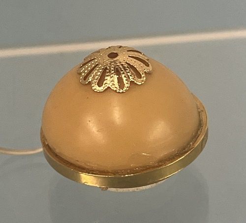 Flush Mounted Brass with Opaque Glass Fixture MC031559